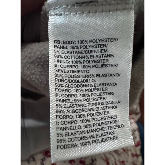 The North Face Womens Small Hooded Sweatshirt Gray Quilted Top with Dark Blue - Picture 4 of 4